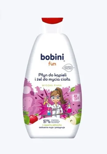 Bobini Fun Wysoka Piana. Płyn do kąpieli i żel do mycia ciała dla dzieci 2w1 (różne rodzaje) - 4