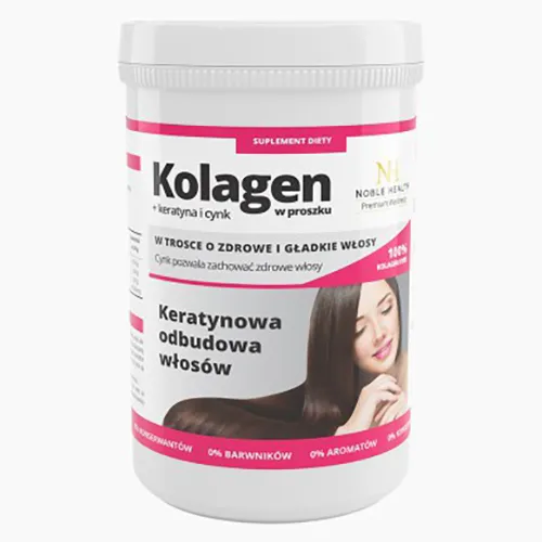 Noble Health Kolagen + keratyna i cynk w proszku - 1
