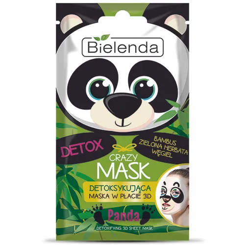 Bielenda Crazy Mask, Detoksykująca maska w płacie 3D `Panda` - 1
