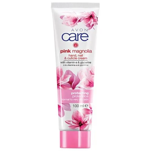 Avon Care, Glycerine Hand & Nail Cream [Pink Magnolia, Hand, Nail & Cuticle Cream] (Intensywnie nawilżający krem do rąk z gliceryną i witaminą E (nowa wersja))