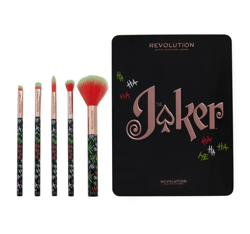 Revolution Beauty (Makeup Revolution) Makeup Revolution x Joker, Put On A Happy Face Brush Set (Zestaw pędzli do makijażu twarzy i oczu)