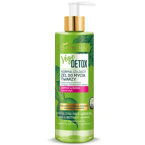 Bielenda Vege detox, Normalizujący żel do mycia twarzy `Jarmuż & burak + prebiotyk`
