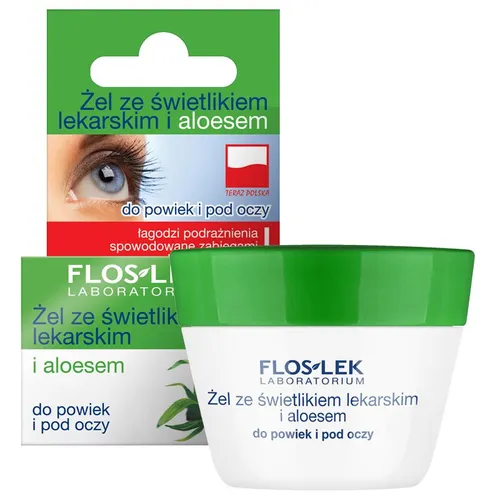 Floslek Żel ze świetlikiem lekarskim i aloesem do powiek i pod oczy (stara wersja)