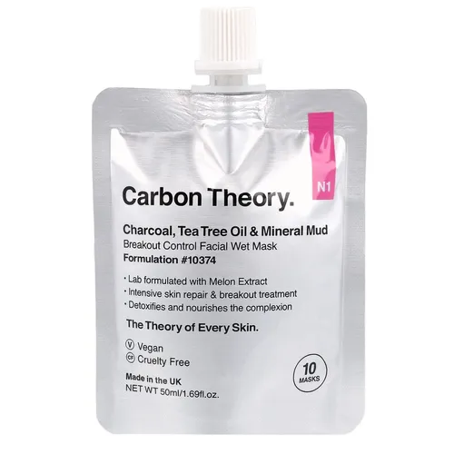 Carbon Theory Charcoal Tea Tree Oil & Mineral Mud, Breakout Control, Facial Wet Mask (Błotna maseczka z minerałami)