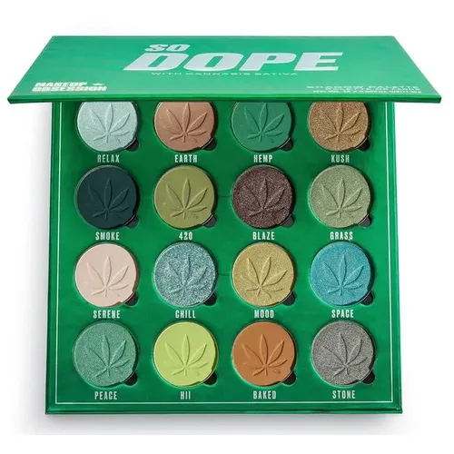 Makeup Obsession London So Dope, Shadow Palette with Cannabis Sativa (Paleta cieni do powiek) - 1