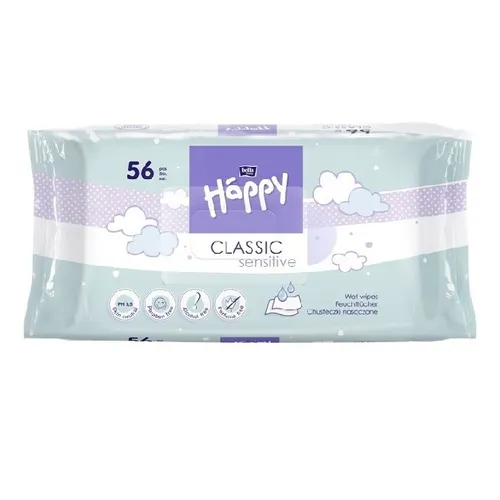 Bella Baby Happy,  Chusteczki nawilżane `Classic Sensitive`
