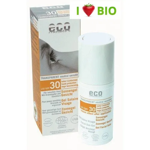 Eco Cosmetics Transparent Natural Sensivite Sonnengel Gesicht SPF 30 (Żel na słońce do twarzy SPF 30)