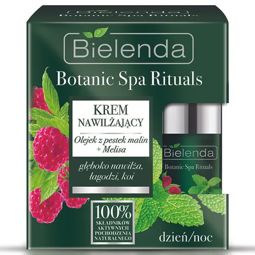 Bielenda Botanic Spa Rituals, Krem nawilżający na dzień/ na noc 'Olejek z pestek Malin + Melisa'