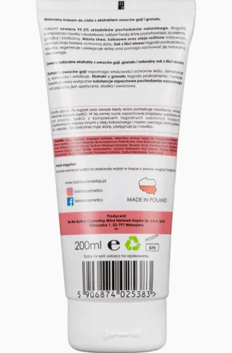 beBIO Naturalny balsam do ciała `Granat i jagody Goji` - 2