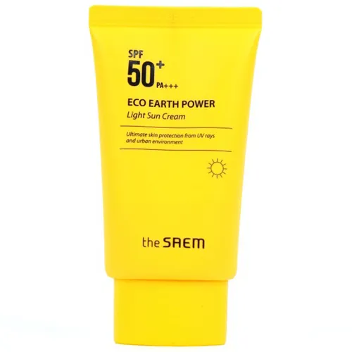 The Saem Eco Earth Power, Light Sun Cream SPF 50+  PA+++ (Lekki krem fotoochronny przeciwsłoneczny spf 50+)
