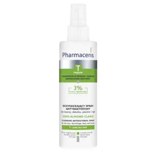 Pharmaceris T Sebo-Almond-Claris, Oczyszczający spray antybakteryjny, twarz, dekolt, plecy i ręce - 2