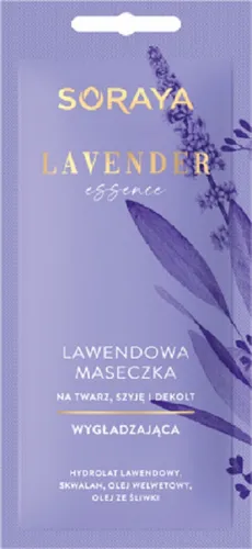 Soraya Lavender Essence, Lawendowa maseczka wygładzająca na twarz, szyję i dekolt