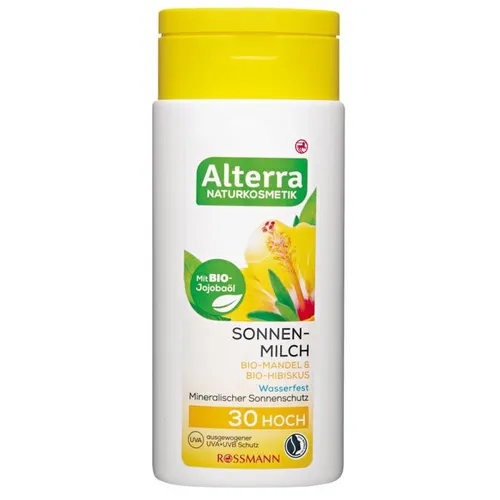 Alterra Sonnenmilch Bio-Mandel & Bio-Hibiskus  SPF 30 (Mleczko do opalania)