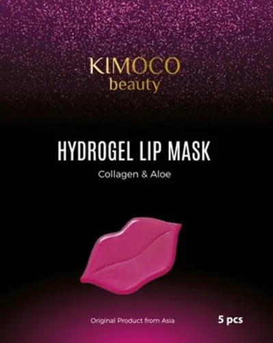 Kimoco Beauty Hydrogel Lip Mask Collagen & Aloe (Hydrożelowa maska na usta nawilżająca)