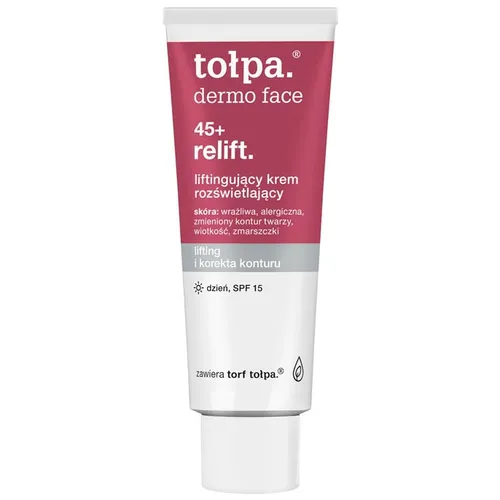 Tołpa Dermo Face, 45+ Relift, Liftingujący krem rozświetlający na dzień SPF15