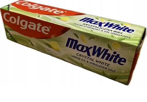 Colgate Max White, Crystal White Lemon Oil & Himalayan Salt Toothpaste (Krystaliczna biel, Pasta do zębów z solą himalajską i olejkiem cytrynowym)