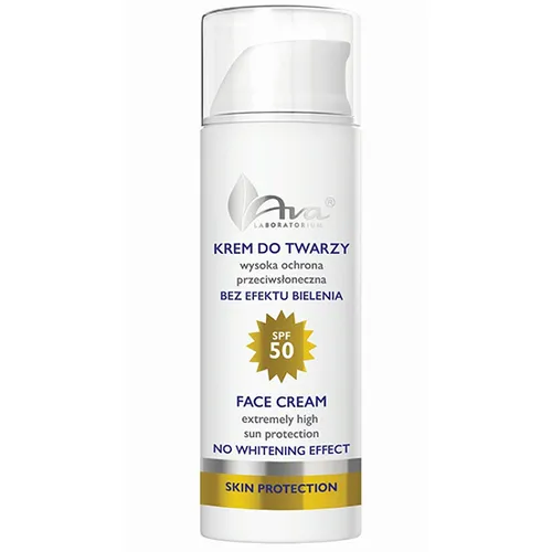 Laboratorium Kosmetyczne AVA Skin Protection, Face Cream SPF 50 No Whitening Effect (Krem do twarzy bez efektu bielenia)