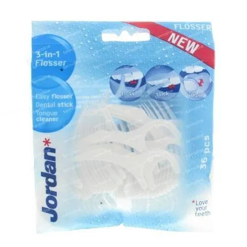 Jordan 3-in-1 Flosser (Nić, wykałaczka i czyścik do języka)