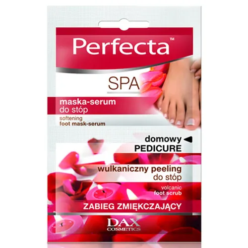 Perfecta SPA, Pedicure pielęgnacyjny, Wulkaniczny peeling + zmiękczająca maska - serum do stóp
