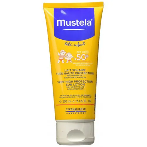 Mustela Sun Bebe-Enfant, Lait Solaire Tres Haute Protection SPF 50+ PPD 25 (Mleczko przeciwsłoneczne SPF 50+) - 1