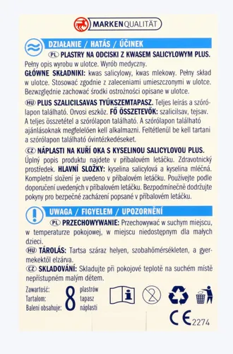 Fusswohl Plastry na odciski z kwasem salicylowym plus - 2