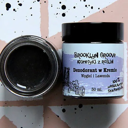 Brooklyn Groove Naturalny dezodorant w kremie `Węgiel i lawenda`