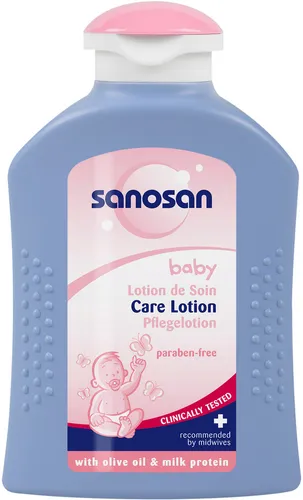 Sanosan Baby Pflegelotion (Balsam pielęgnacyjny dla niemowląt i dzieci z oliwką z oliwek i mlecznymi proteinami)