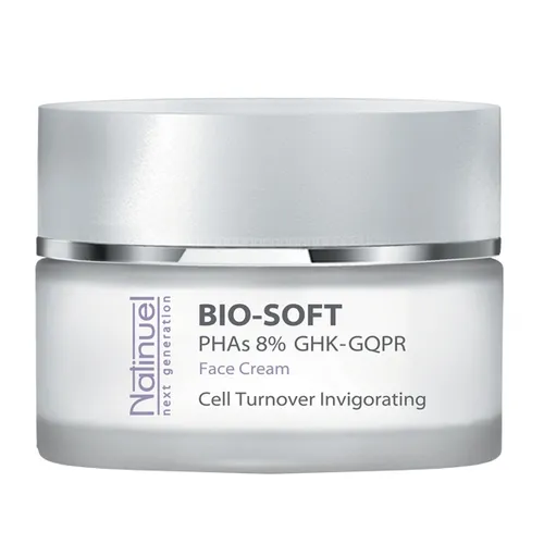 Natinuel Bio Soft PHAs 8% Face Cream (Wygładzający krem anti-aging dla skóry wrażliwej z oznakami starzenia)