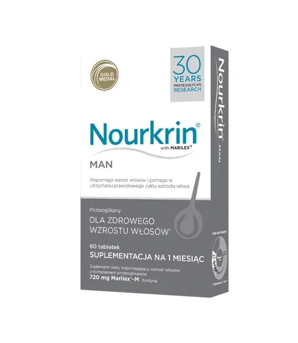 Nourkrin Nourkrin, Man, for Hair Growth and Presorvation (Suplement diety)