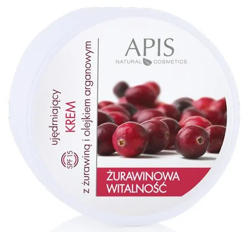 Apis Żurawinowa Witalność, Ujędrniający krem do twarzy z żurawiną i olejkiem arganowym