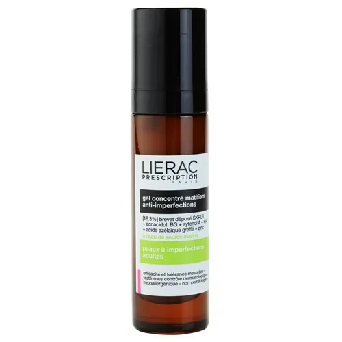 Lierac Prescription, Gel Concentre Matifiant Anti - Imperfections (Skoncetrowany żel matujący przeciwko niedoskonałościom do cery tłustej)