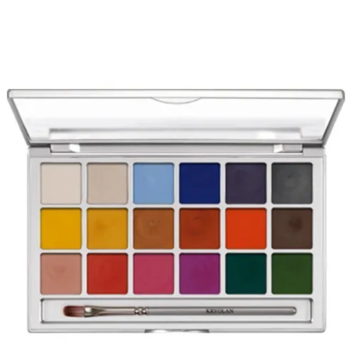 Kryolan Shimmering Vision, Interferenz Palette 18 color (Paleta 18 cieni do powiek)