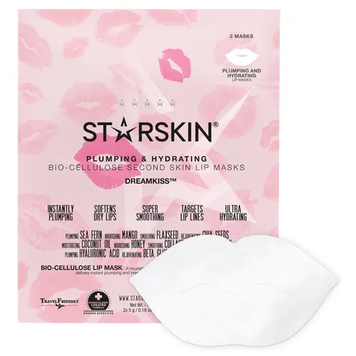 StarSkin Dreamkiss, Plumping & Hydrating Bio-Cellulose Lip Mask (Ujedrniająco - nawadniająca maska do ust)