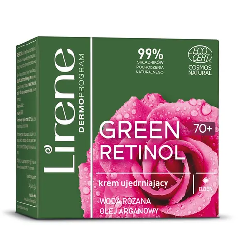 Lirene Dermoprogram Green Retinol, Ujędrniający krem na dzień 70+