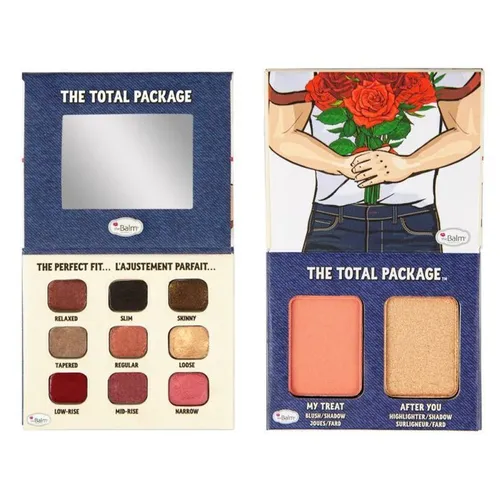 The Balm The Total Package, Denim Boyfriend Material Palette (Kieszonkowy zestaw do makijażu twarzy) - 1