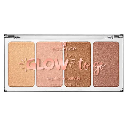 Essence Glow to go, Highlighter Palette (Paleta rozświetlaczy i bronzerów)