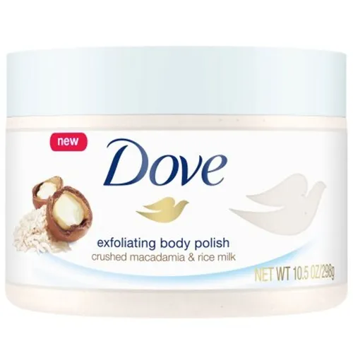 Dove Exfoliating Body Polish Crushed Macadamia & Rice Milk (Krem - peeling pod prysznic)
