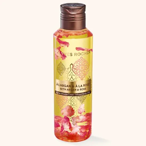 Yves Rocher Hammam Huile Infusee Corps a l`Argan & a la Rose (Orientalny olejek do ciała z płatkami róż `Olejek arganowy & róża`)