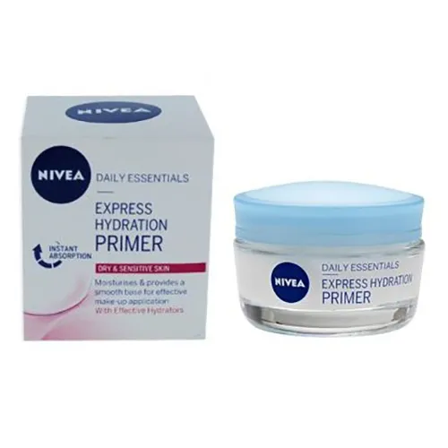 Nivea Daily Essentials, Express Hydration Primer (Błyskawicznie nawilżająca baza - krem pod makijaż dla cery suchej i wrażliwej)