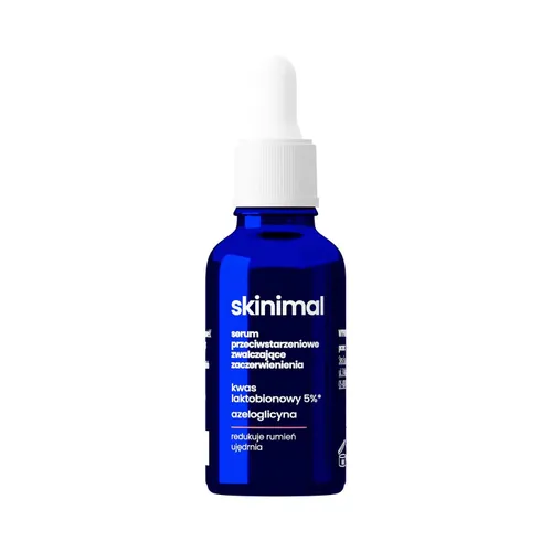 Skinimal Serum przeciwstarzeniowe zwalczające zaczerwienienia `Kwas laktobionowy 5% i azeloglicyna`