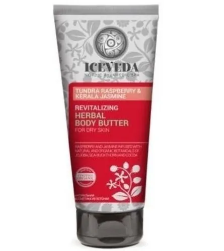 Iceveda Tundra Raspberry & Kerala Jasmine Revitalizing Herbal Body Butter (Rewitalizujące ziołowe masło do ciała `Malina moroszka i jaśmin`)