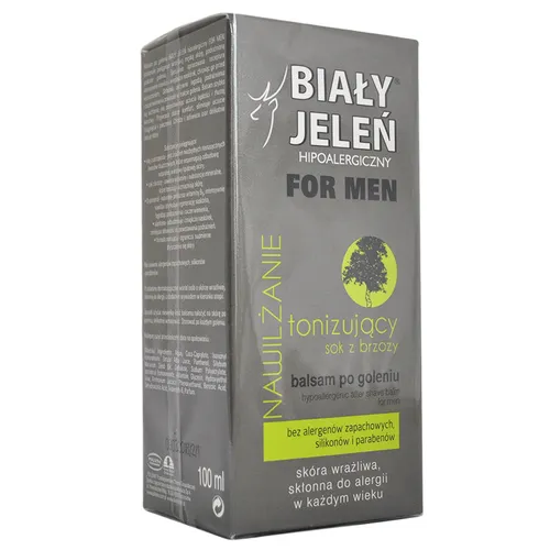 Biały Jeleń For Men, Tonizujący balsam po goleniu z sokiem z brozy - 2
