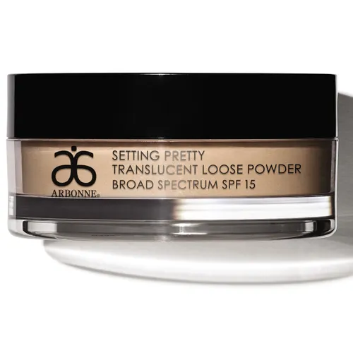 Arbonne Setting Pretty, Translucent Loose Powder, Broad Spectrum SPF15 (Utrwalający, Transparentny Sypki Puder z Optymalną Ochroną Przeciwsłoneczną SPF 15)