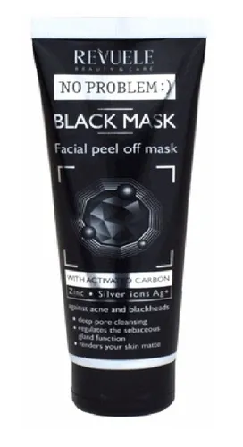 Revuele No Problem, Charcoal Black Mask Facial Peel-off (Maseczka peel off z węglem aktywowanym)