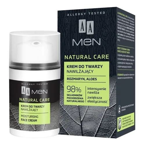 AA Men Natural Care, Krem do twarzy nawilżający