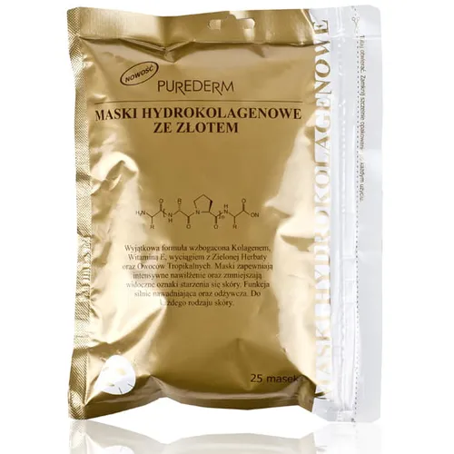 Purederm Maski hydrokolagenowe ze złotem