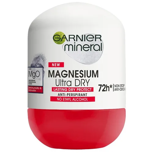 Garnier Mineral Magnesium Ultra Dry 72h, Antyperspirant dla kobiet w kulce