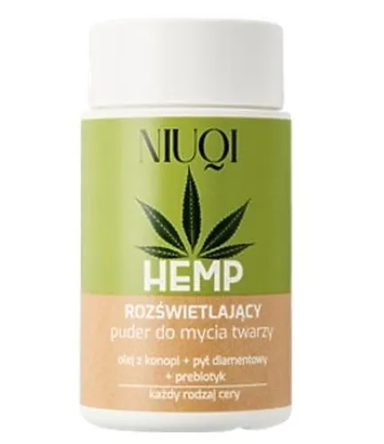 Niuqi Hemp, Rozświetlający puder do mycia twarzy