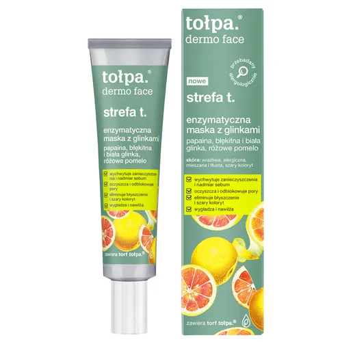 Tołpa Dermo Face, Strefa T, Enzymatyczna maska z glinkami