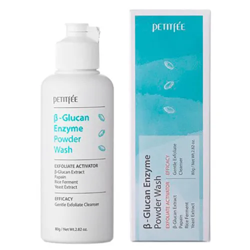 Petitfee B-Glucan Enzyme Powder Wash (Nawilżająco-kojący puder enzymatyczny do twarzy)